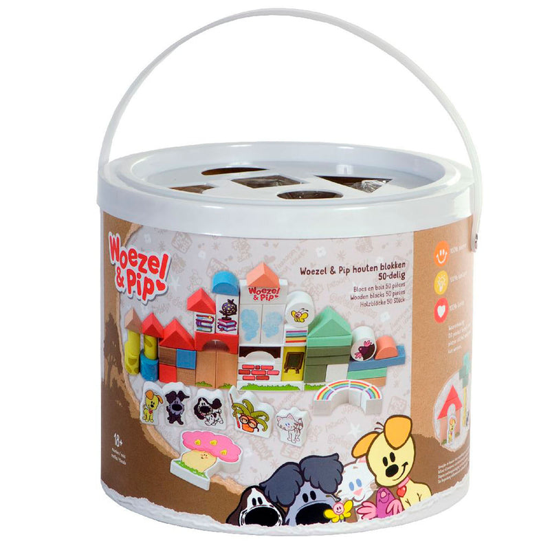 Load image into Gallery viewer, Rubo Toys Houten blokken En Pip 45 cm 50-delig
