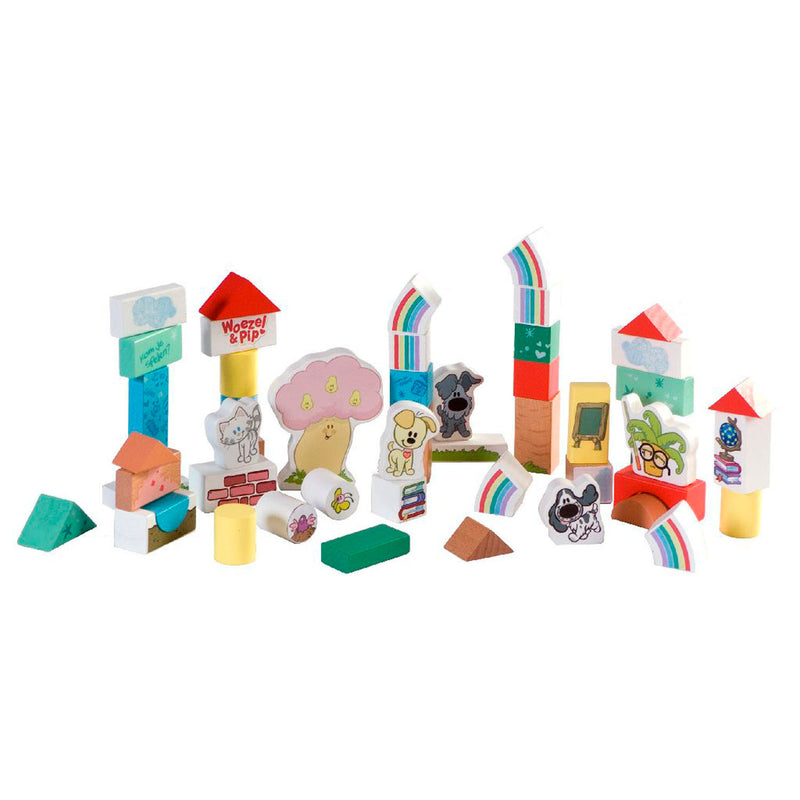 Load image into Gallery viewer, Rubo Toys Houten blokken En Pip 45 cm 50-delig
