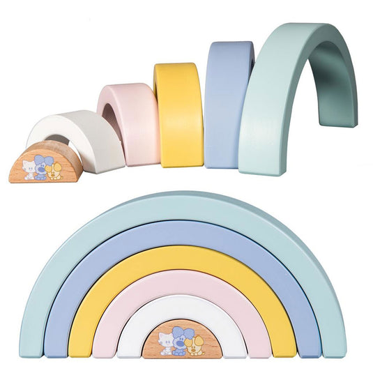 Rubo toys woezel en pip baby regenboog
