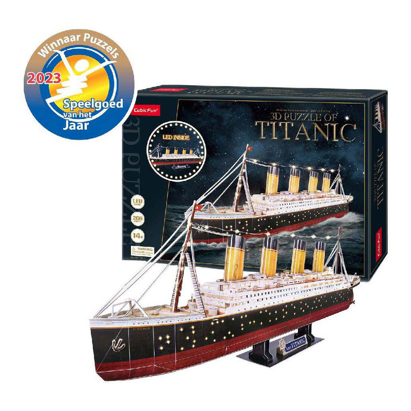Load image into Gallery viewer, Cubic fun 3d puzzel titanic met led verlichting - 266st.
