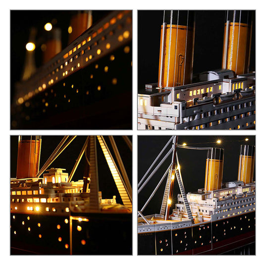 Cubic fun 3d puzzel titanic met led verlichting - 266st.
