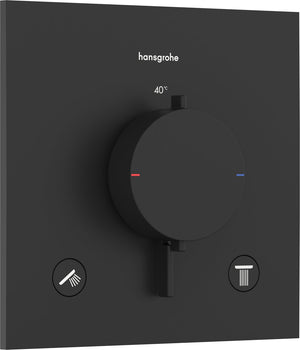 Hansgrohe ecostat comfort e - inbouwthermostaat - 2 functies - douche - mat zwart