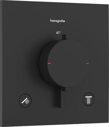Hansgrohe ecostat comfort e - inbouwthermostaat - 2 functies - douche - mat zwart