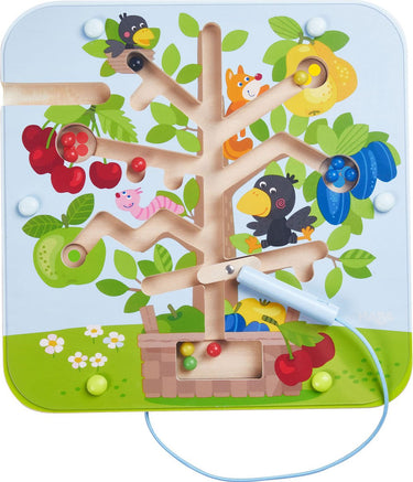 Haba magneetspel boomgaard 21,5 x 21,5 cm hout groen blauw