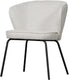 Woood admit eetkamerstoel - bouclé - naturel wit - 77x60x59 cm