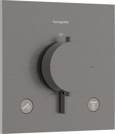Hansgrohe ecostat comfort e - inbouwthermostaat - 2 functies - douche - brushed black chrome