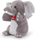 Trudi - puppets handpop olifant 26 cm - handgemaakt in italie - zacht pluche - knuffeldier voor jongens en meisjes - grijs - 15x19x26 cm maat s