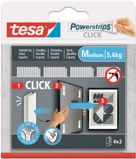 Beiersdorf ag tesa - zelfklevende strips - 4x2 m - geen oplosmiddelen - herplaatsbaar