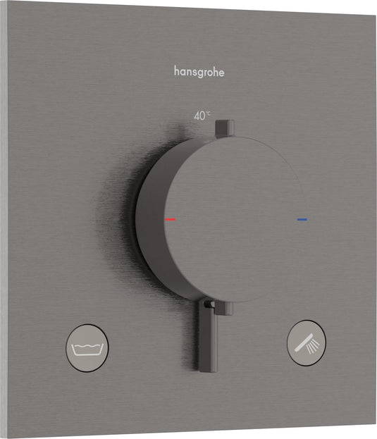 Hansgrohe ecostat comfort e - inbouwthermostaat - ecostat thermostaat - zekerheidscombinatie en1717 - 2 functies - brushed black chrome
