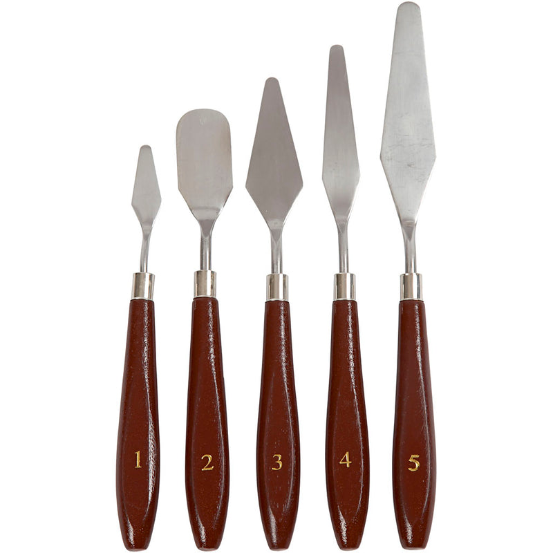 Load image into Gallery viewer, Creativ company paletmessen set, l: 17-23 cm, b: 1,5-2,5 cm, 5 stuk 1 doos
