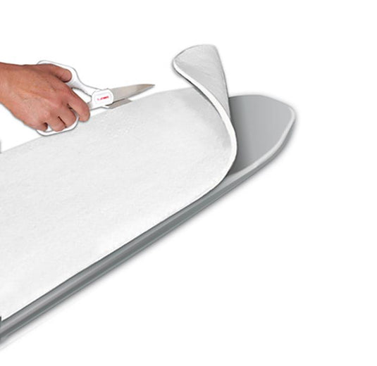 Leifheit strijkplank molton onderlaag - universele strijkplankvulling - max. 140 x 45 cm - 5 mm dikke molton - wit