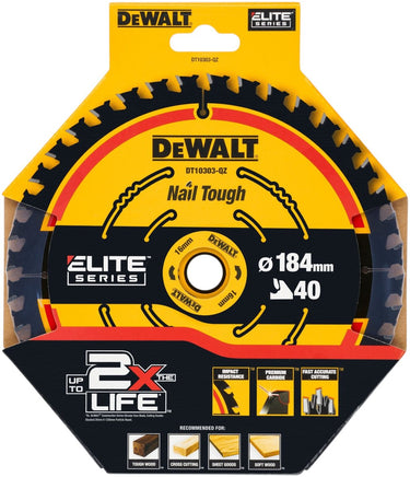 Dewalt accessoires dewalt elite - cirkelzaagblad - 184mm - 40 tanden - atb geometrie