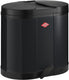 Wesco eco-verzamelaar prullenbak | 30 liter | duo pedaalemmer (2x15 liter) | metaal - zwart | afvalscheiding - made in germany