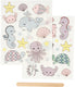 Creativ company cc rub-on sticker oceaan 12x15 cm 2 vellen