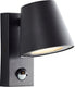 Brilliant bari - buitenlamp met sensor - ip44 - gu10 1x max40w - zwart