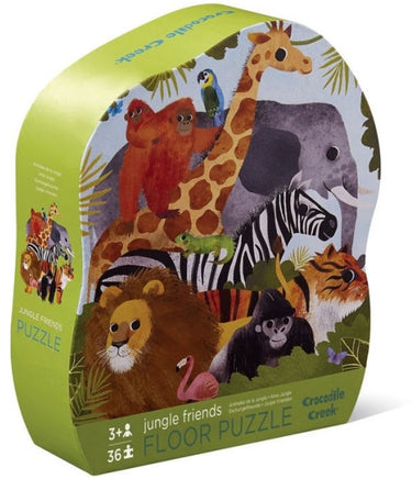 Crocodile creek vloerpuzzel 36 stuks - vanaf 3 jaar - jungle friends