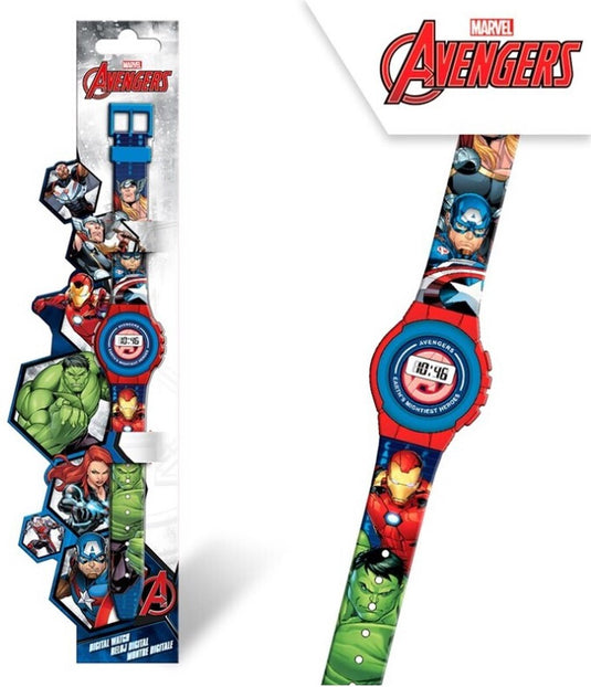 Accutime marvel avengers digitaal horloge - rood blauw