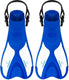 Atlantis dolphin - flippers - zwemvliezen - verstelbare hielstrap - voor zwemmen snorkelen - volwassenen - blauw wit - 36-41