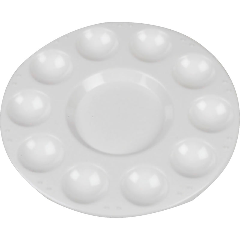 Load image into Gallery viewer, Https: www.cchobby.nl palet-rond-palet-met-11-vakken-d-17-cm-wit-10-stuk-1-doos
