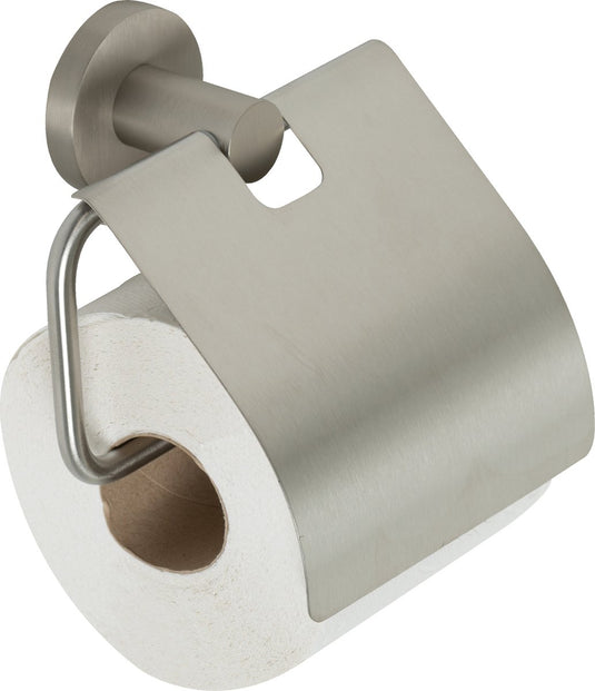 Plieger vigo wc rolhouder – toiletrolhouder met klep – met schroeven – 10 jaar garantie – geborsteld chroom