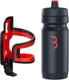 Bbb cycling dualattack - compacte bidonhouder met bidon - 550ml - zwart rood - racefiets mountainbike - drinkbushouder fiets - bbc-40c