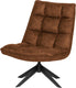 Woood jouke draaifauteuil - kunstleer - cognac - 97x70x85