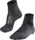 Falke tk2 cool short anti-blaar dik lyocell functioneel materiaal wandelsokken dames grijs - maat 35-36