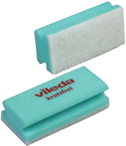 Vileda glitzi quattro schuurspons - groen-wit