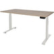 Zit-sta-bureau schaffenburg dextro plus melamine bruin, wit