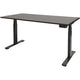 Zit-sta-bureau schaffenburg dextro plus melamine donkerbruin, zwart