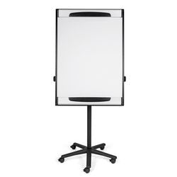 Mobiele flipchart bi-office design zwart aluminium