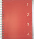 Kangaro 4-in-1 blok – a5 - lijn - 200 pagina's - 60 grams – rood - 4 stuks - k-58382-4