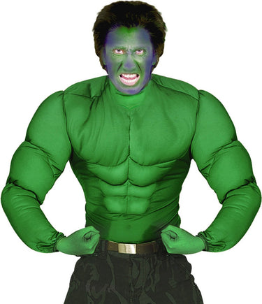 Finidi gespierd shirt groen hulk spierballen