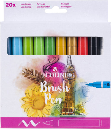 Ecoline brush pen set landschappen | 20 colours
