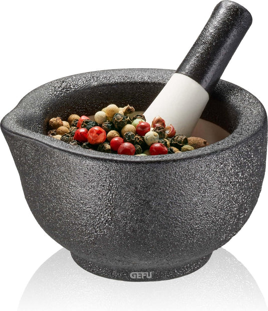 Gefu grino vijzel met stamper – ø 7,7 cm – porselein