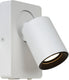 Lucide nigel - bedlamp wandlamp - led dim to warm - cct - gu10 - 1x5w 2200k 3000k - met usb oplaadpunt - wit