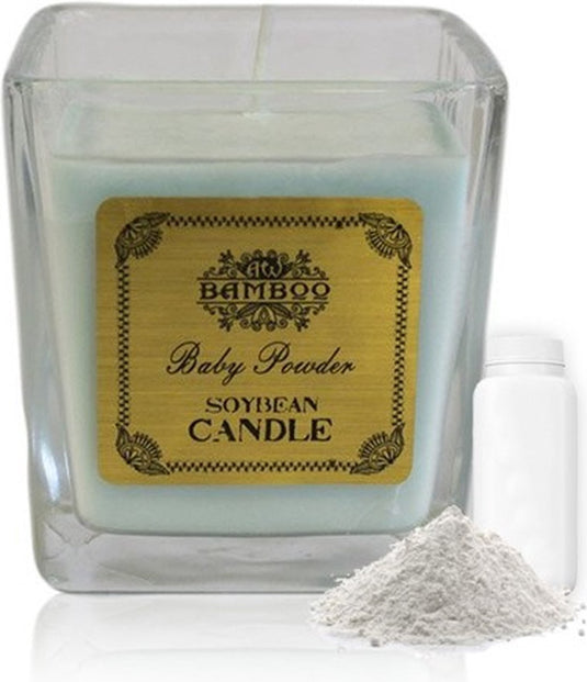 Joy of balance soy wax geurkaars in glas - baby poeder - 30 branduren