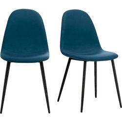 Bezoekersstoel paperflow stof blauw