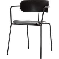 Bezoekersstoel paperflow plastic zwart