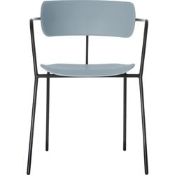 Bezoekersstoel paperflow plastic blauw