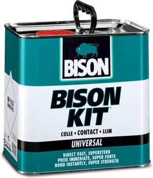 Bison kit® blik 750 ml, sterke, universele contactlijm, vochtbestendig, vorstbestendig, -40°c tot +70°c, eenvoudig in gebruik, voor ontelbare reparaties