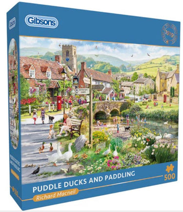 Gibsons - puddle ducks paddling (door richard macneil) - 500 stukjes 48×34cm (b×h) - legpuzzel voor volwassenen