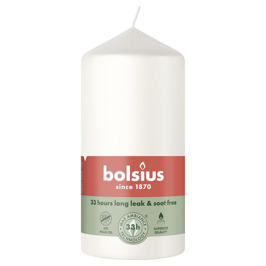 Bolsius stompkaars 120 58 wolkenwit