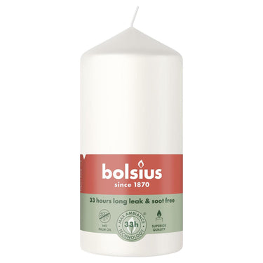 Bolsius stompkaars 120 58 wolkenwit