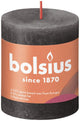 Bolsius rustiek stompkaars 80 68 stormy grey-stormgrijs