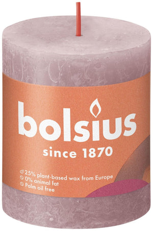 Bolsius shine collection rustiek stompkaars 80 68 ash rose- asroze