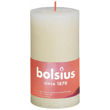 Bolsius shine collection rustiek stompkaars 130 68 soft pearl- zacht parel