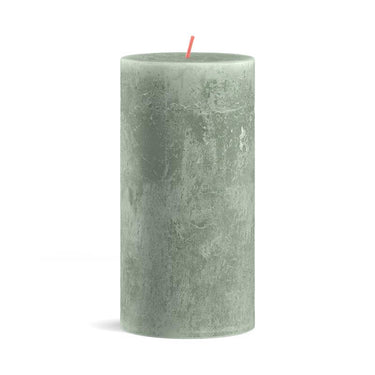 Bolsius shine collection rustiek stompkaars 130 68 jade green-jadegroen