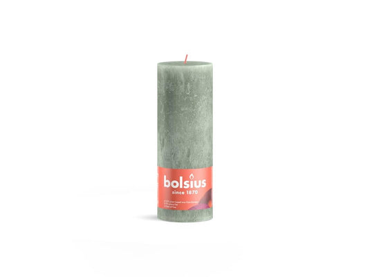 Bolsius rustiek kaars 190 68 jade green