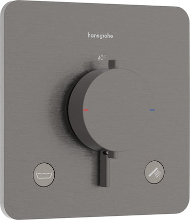 Hansgrohe ecostat comfort q - inbouwthermostaat - 2 functies - douche thermostaat - zekerheidscombinatie en1717 - brushed black chrome